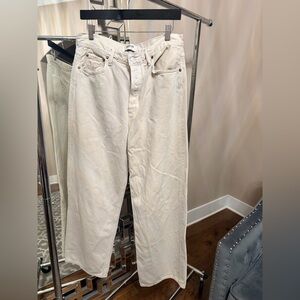 Agolde Wide-Leg Jeans in Cream